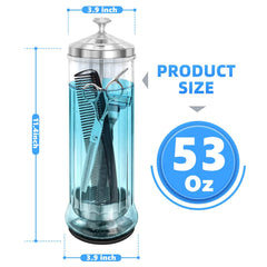 STNFAREBI glass disinfectant jar offers clear view to monitor tools.
