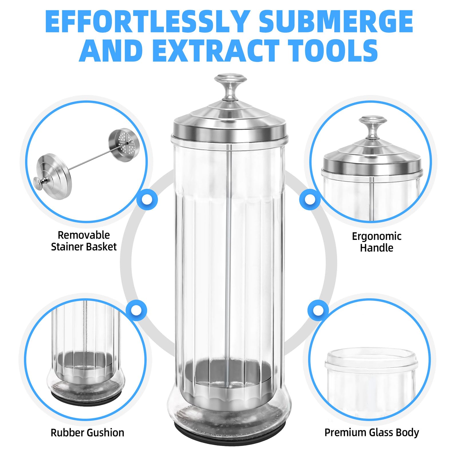 STNFAREBI stainless steel lid provides durable, corrosion-resistant cover.