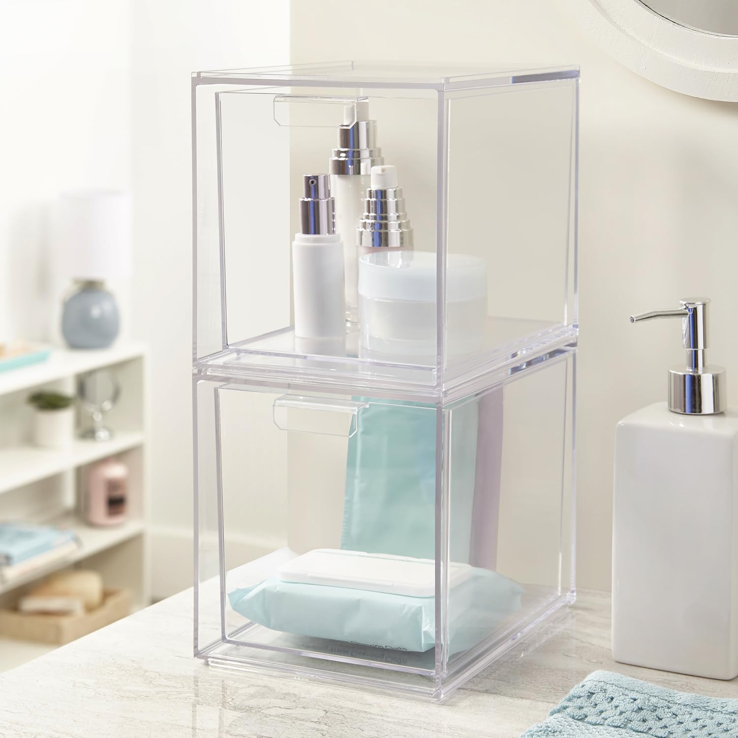 STORi Audrey clear bin drawer in kitchen for utensil sorting and quick access
