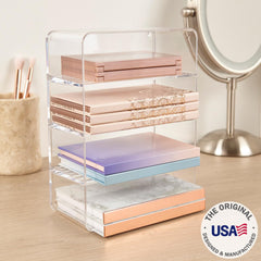 STORi clear vanity bin stores nail supplies compactly and accessible