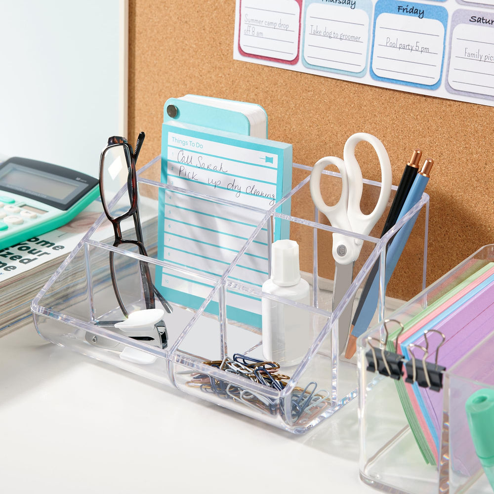 STORi makeup brushes slot keeps tools organized at a glance.