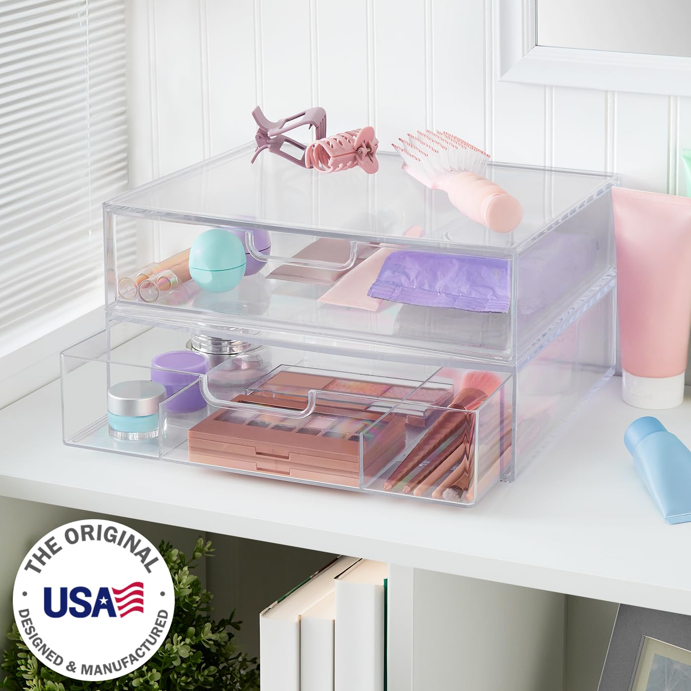 STORi STAX clear BPA-free plastic shows contents at a glance