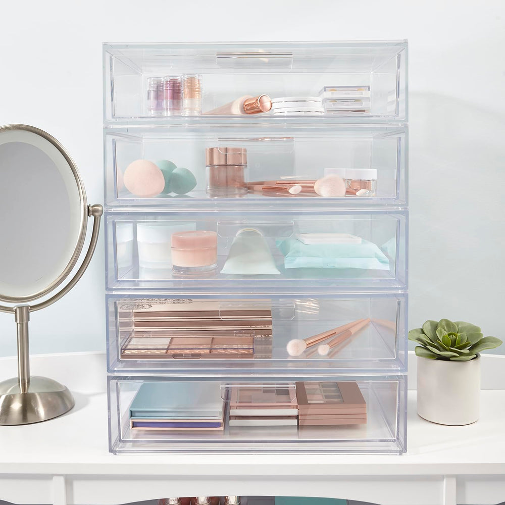 STORi Audrey clear bin features stackable design for expandable storage
