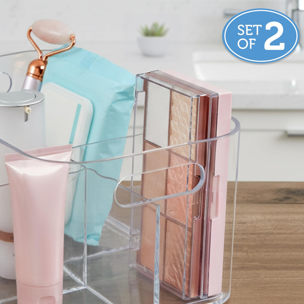 STORi Bliss five-compartment organizer keeps jewelry and cosmetics separated.