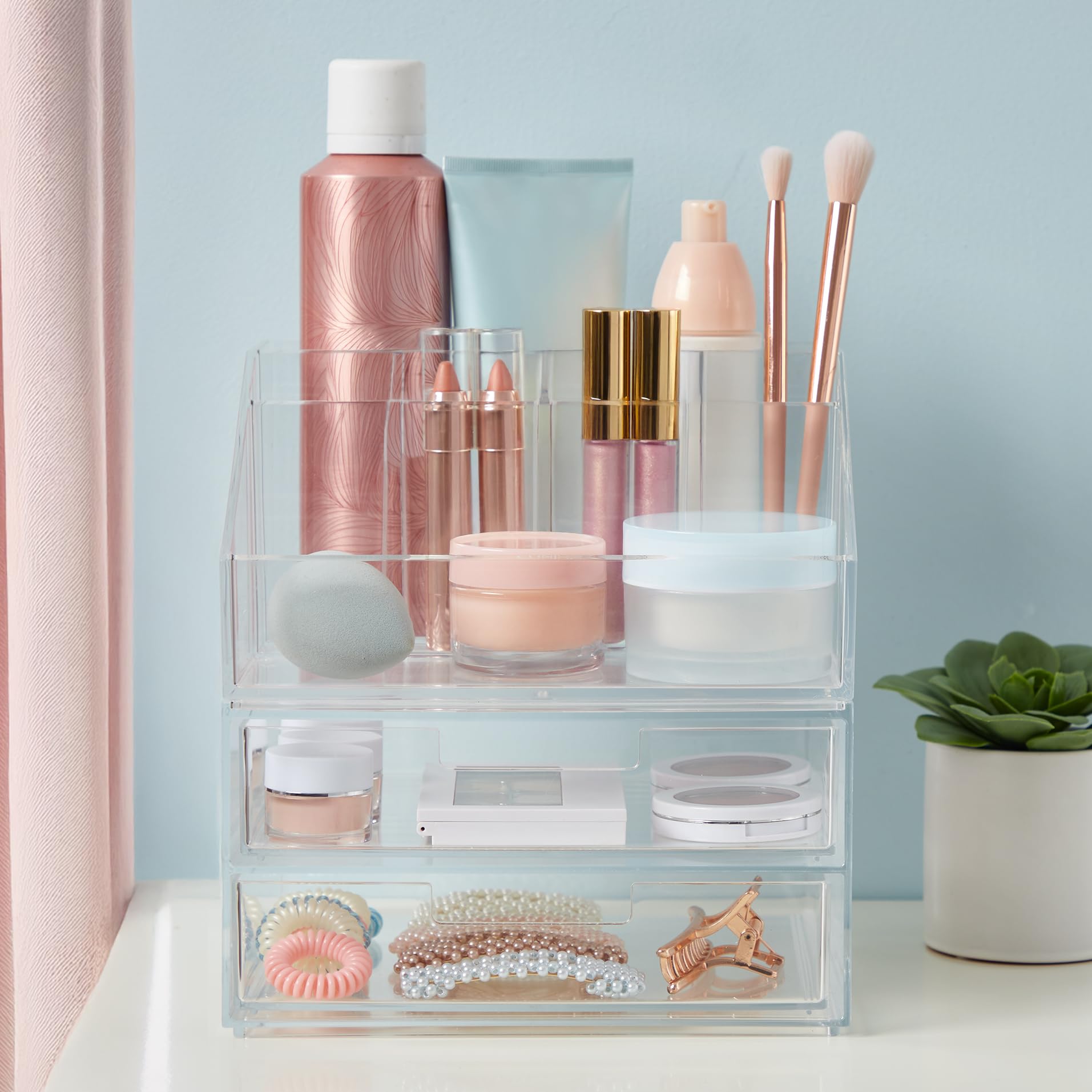 STORi Chloe compact dimensions fit neatly on a vanity surface