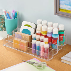 STORi makeup palettes organizer keeps palettes neatly arranged and easy to spot.