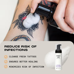Stories & Ink: botella de 150 ml, cuidado diario de tatuajes recientes.