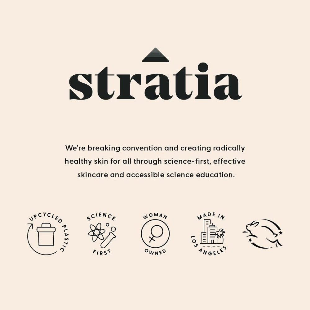 Stratia Interface skin glow after use indicates nourishment.