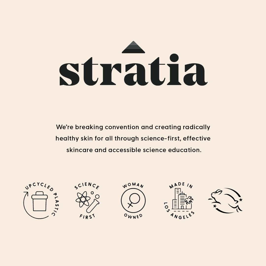 Stratia Lipid Gold application tips image indicating morning or night use options.