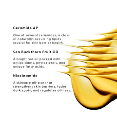 Stratia Lipid Gold ceramide and niacinamide ingredients list for nourishment.