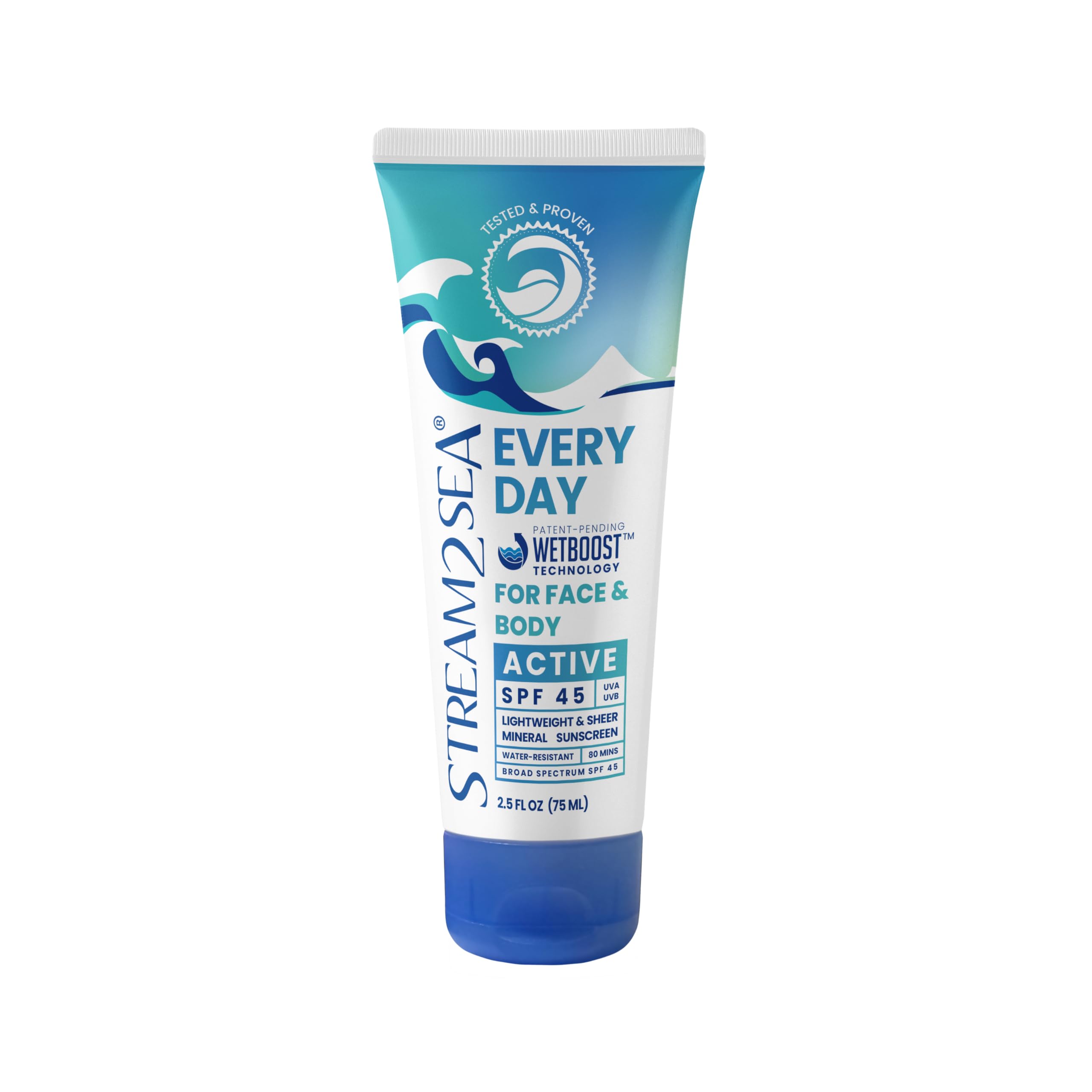 STREAM 2 SEA protección mineral diaria para rostro y cuerpo.