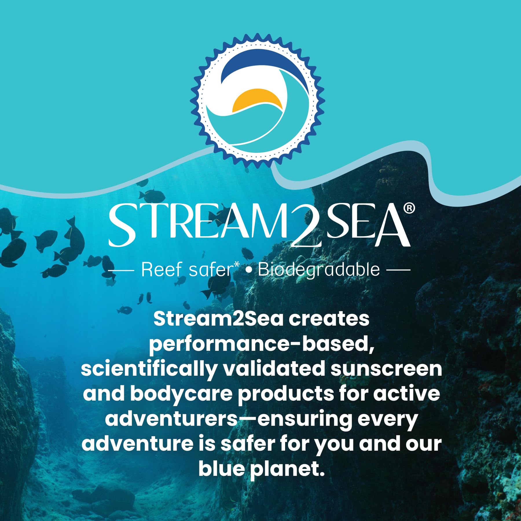 STREAM 2 SEA Seguro para arrecifes y cuidado capilar.