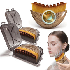 Strict Lymphatic Contour Face Brush packaging highlights a convenient two-piece set for home use.