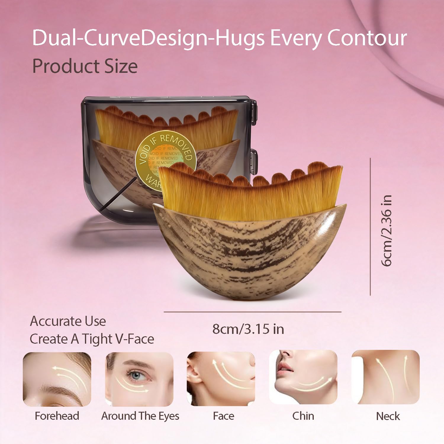 Strict Lymphatic Contour Face Brush two-pieces set supports versatile daily routines.