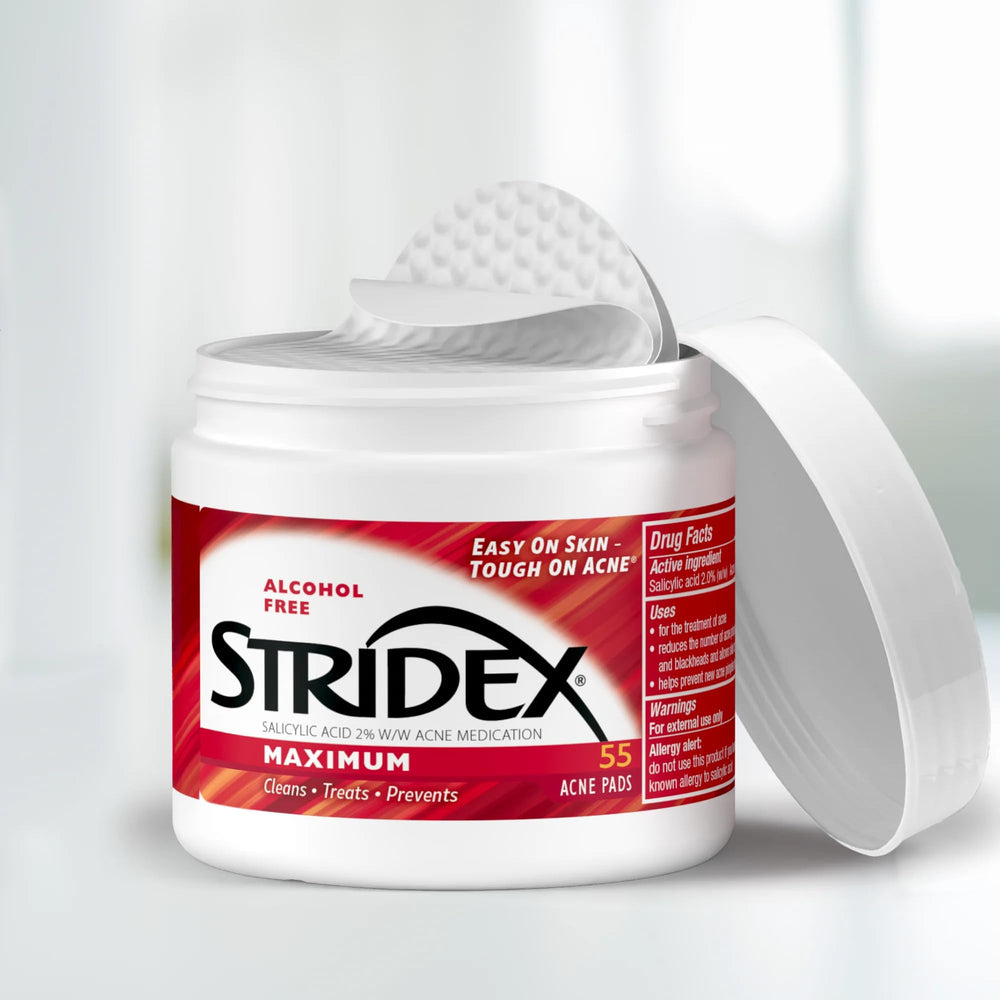 Stridex Maximum Pads after wash use helps quick cleanup