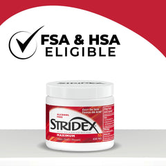 Stridex Maximum Pads alcohol-free formula shown with gentle cleansing