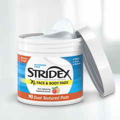 Stridex XL sin alcohol, uso diario sin irritación