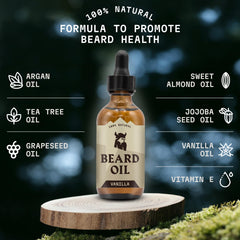 Close-up of argan and jojoba oils in Striking Viking formula.