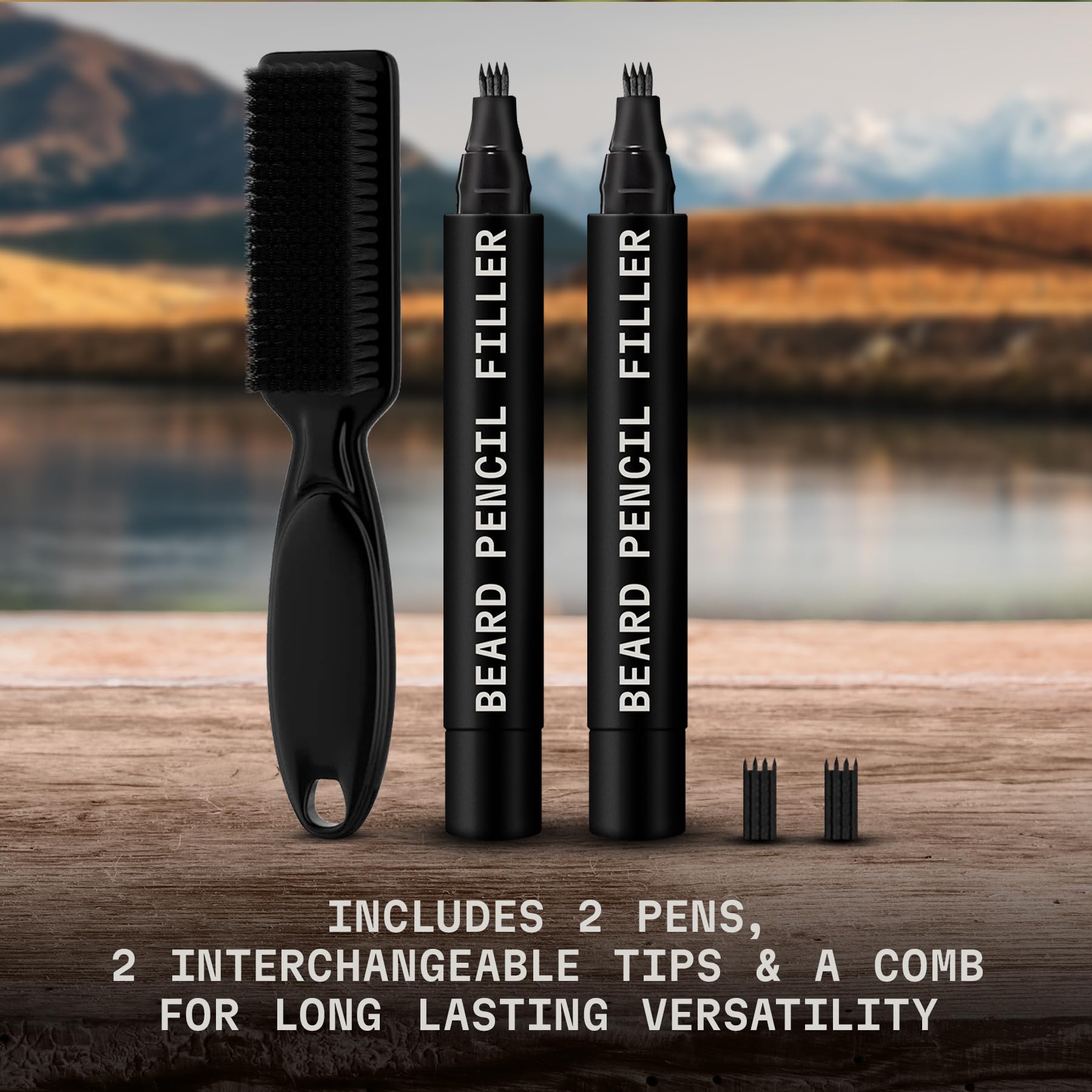 Striking Viking Beard pencil aids gap-contouring for defined silhouette