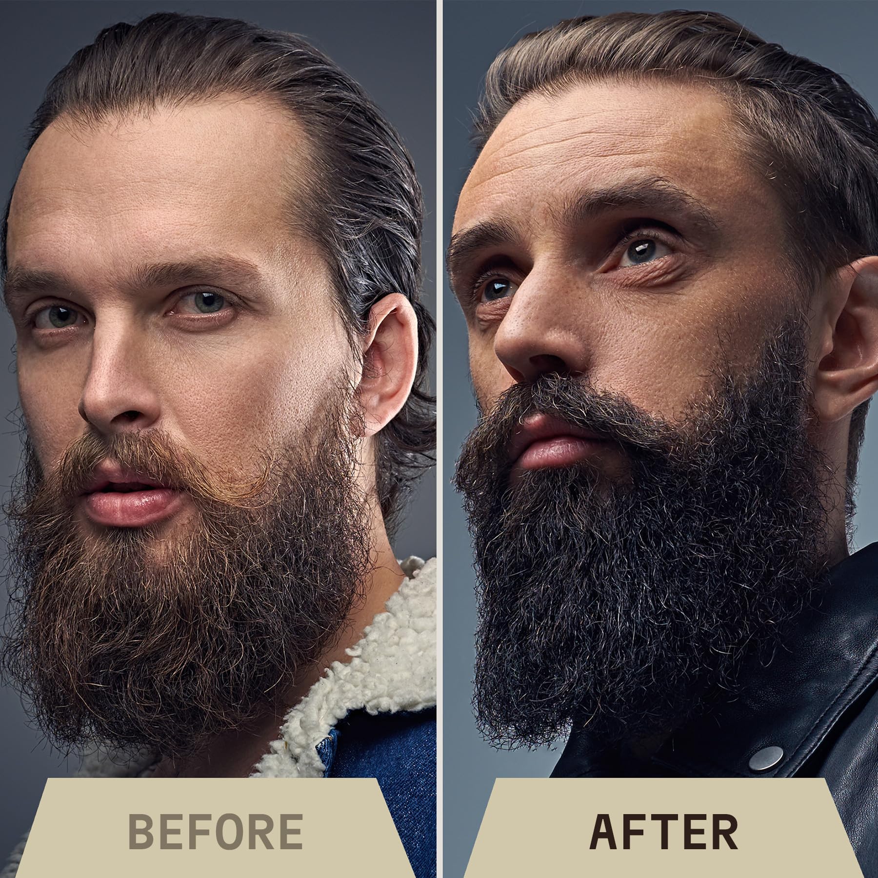 Striking Viking grooming routine featuring vanilla beard oil.