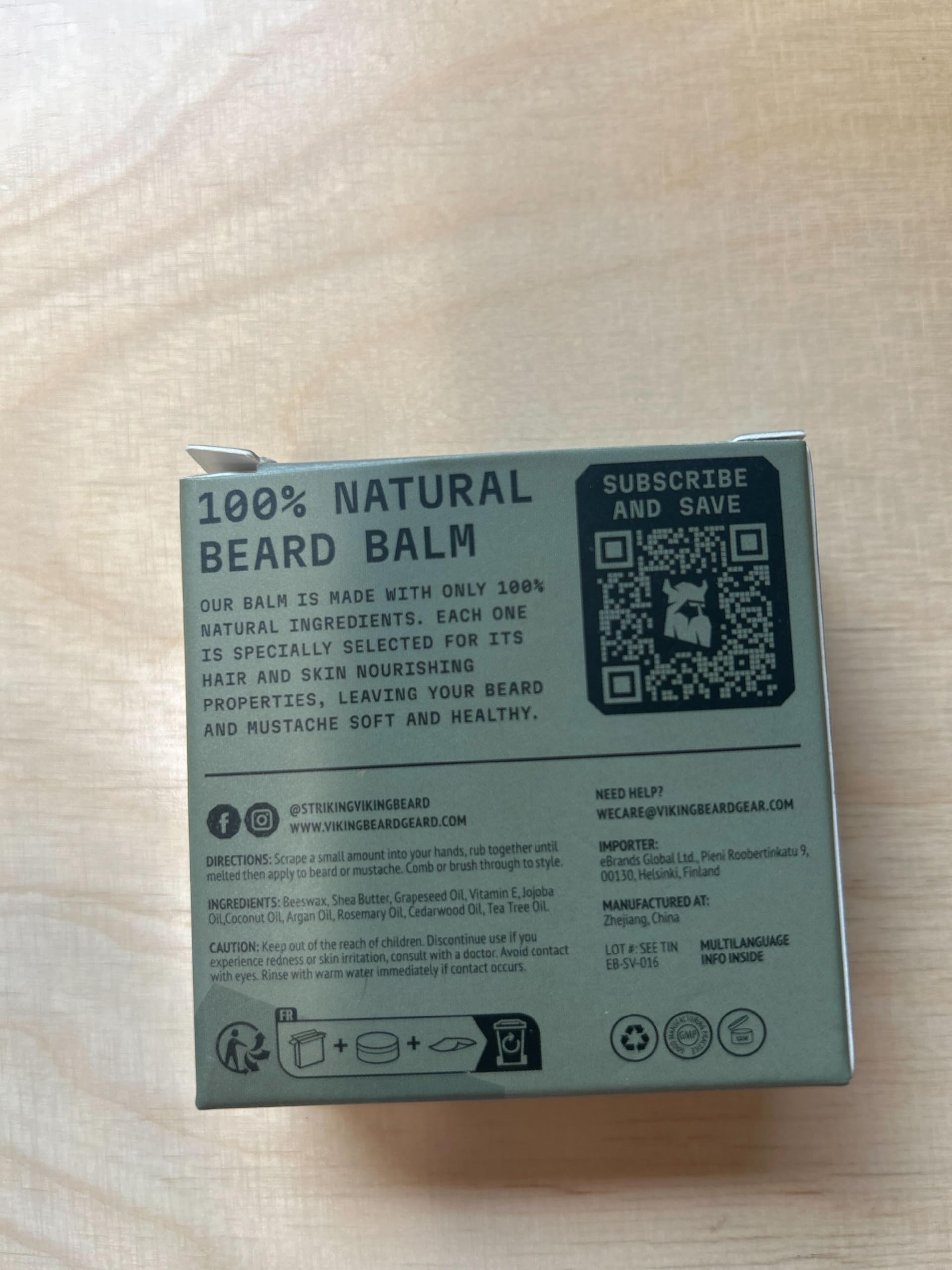 Travel-ready tin shown for on-the-go beard grooming.