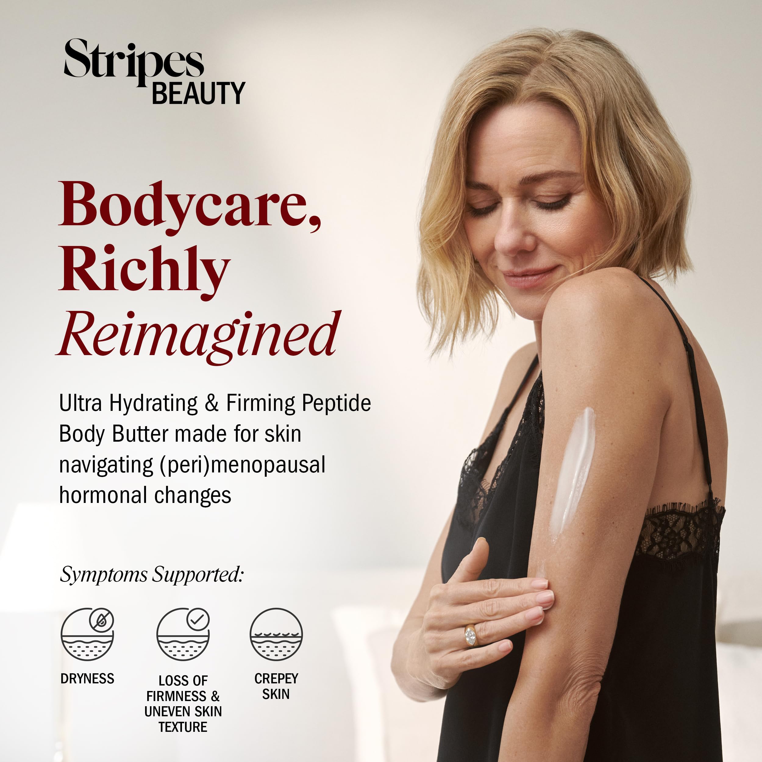 STRIPES Beauty ectoine-squalane formula bottle highlighting deep hydration and protective barrier.