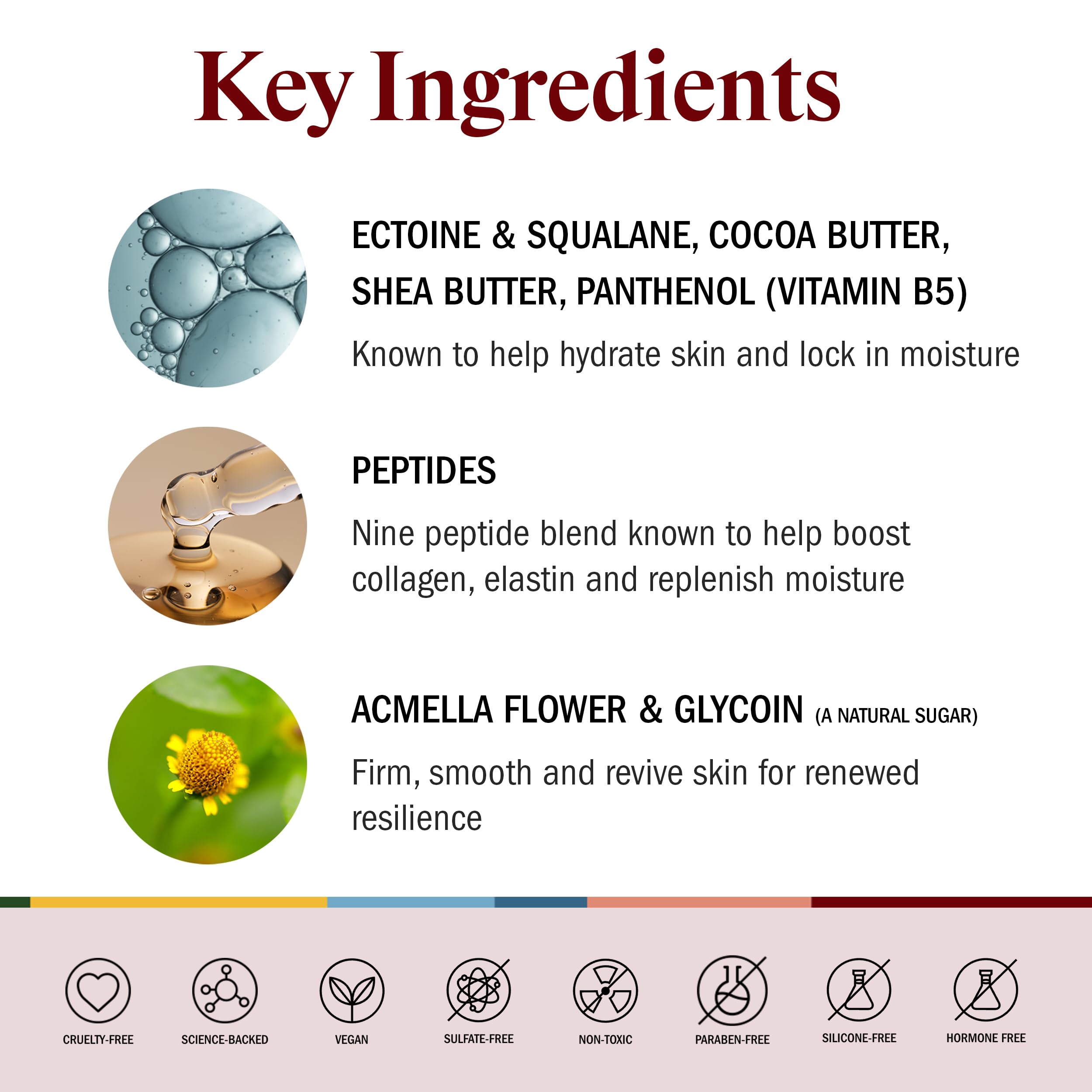 STRIPES Beauty velvet body butter application on skin for quick absorption.