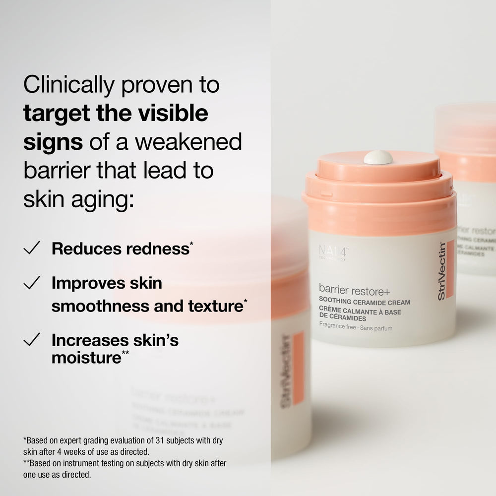 StriVectin Barrier Restore niacinamide ingredient close-up for comfort.