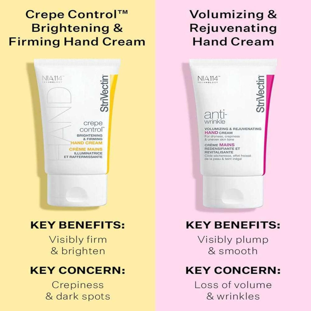 StriVectin hand applying cream to demonstrate easy spreading and quick absorption