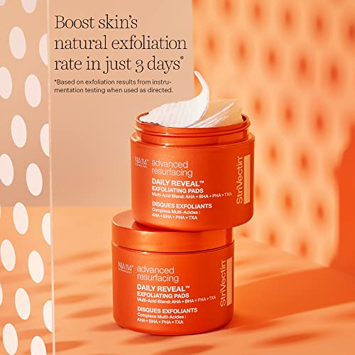 StriVectin Daily Reveal daily routine shown in a clean bathroom.