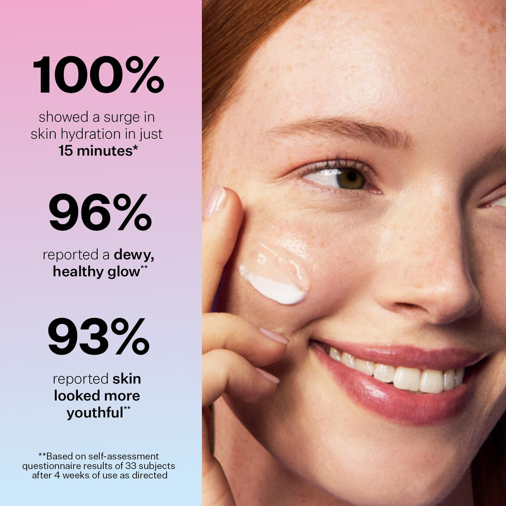 StriVectin dewy radiant skin swatch demonstrates healthy-looking glow.