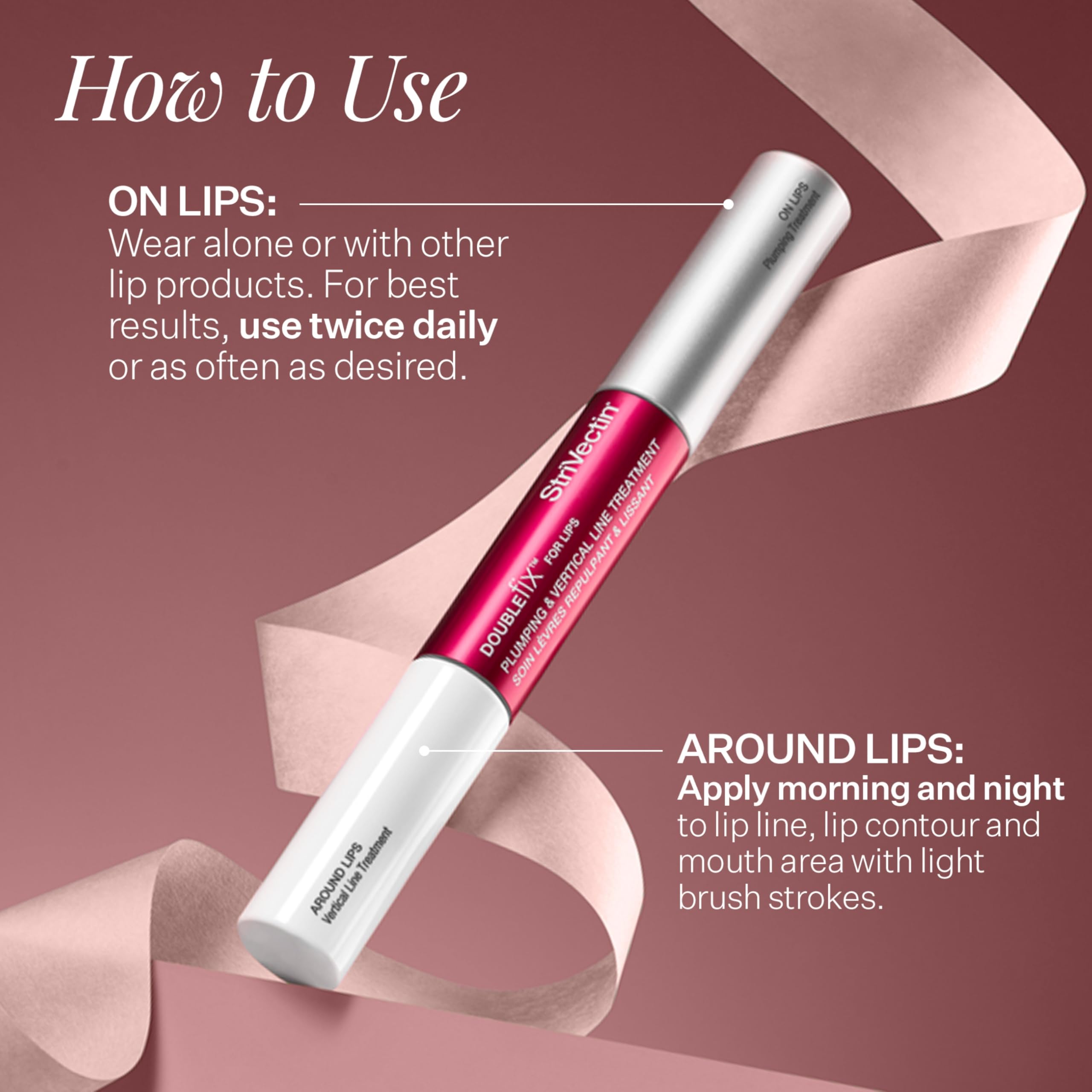 StriVectin DoubleFix close-up of lips with natural color and hydration