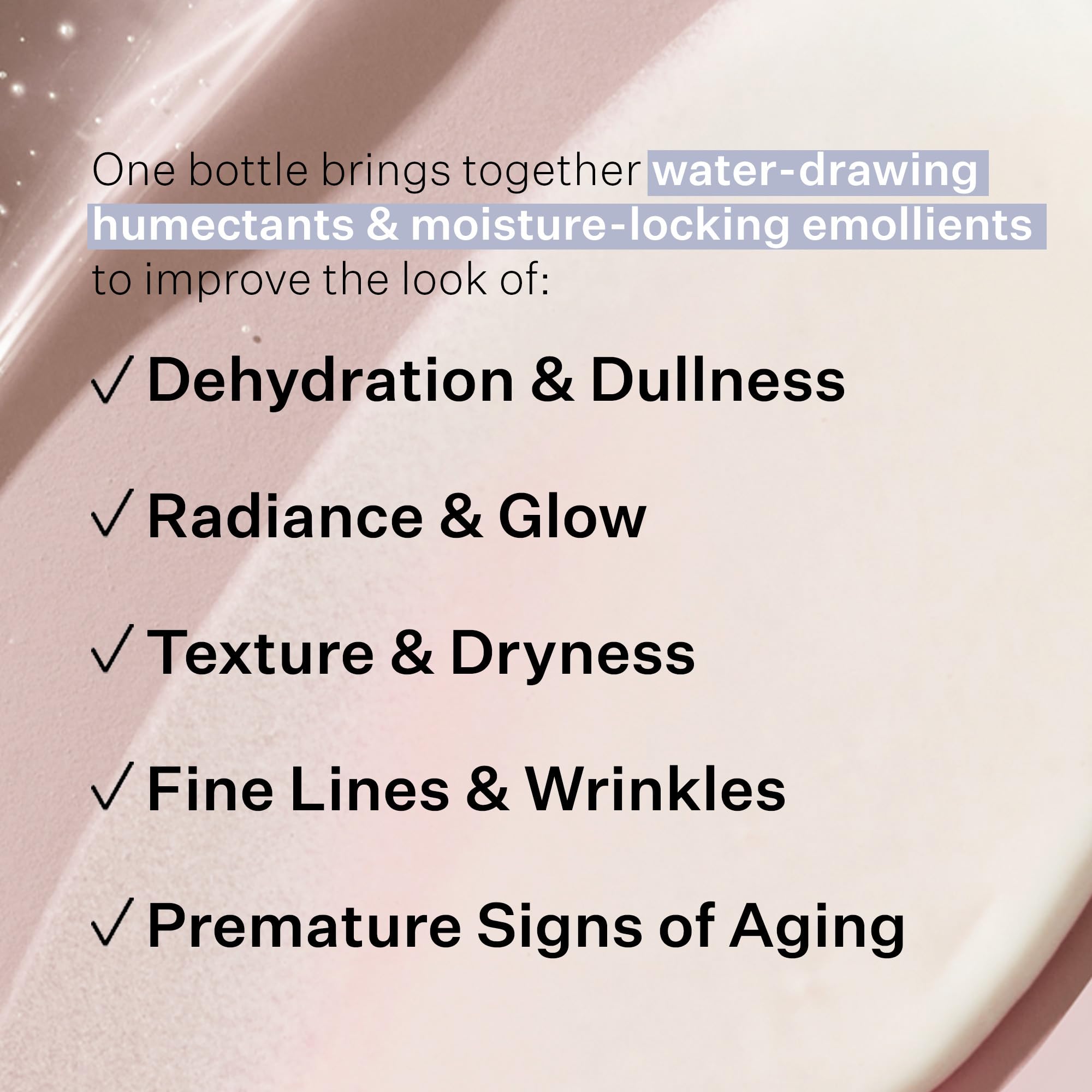 StriVectin dual-serum application shows gel then lotion layers in use.