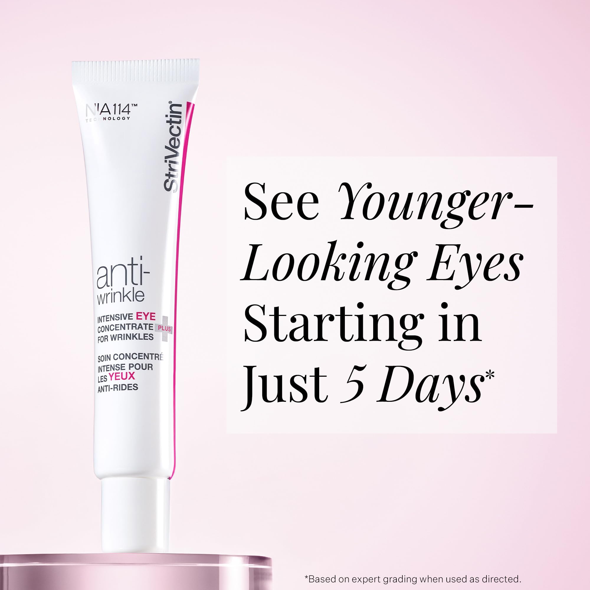 Close-up of StriVectin eye cream texture for easy application around the eye