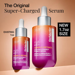 StriVectin Super C Serum bottle close-up shows silky texture for smoothing skin
