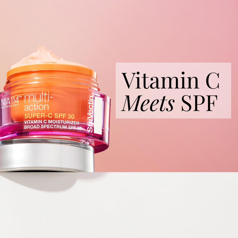 Close-up of texture and pump from StriVectin cream, emphasizing creamy consistency.