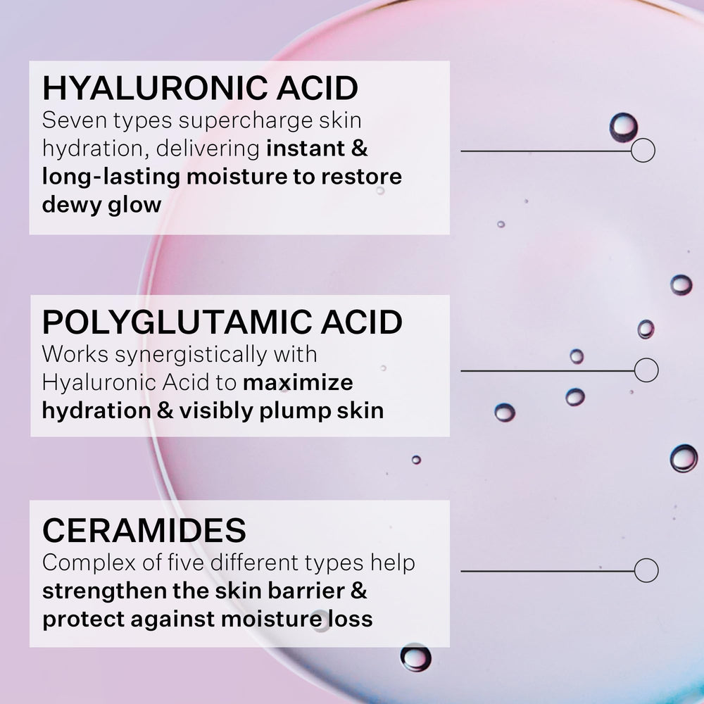 StriVectin Polyglutamic Acid detail emphasizes moisture-binding benefits.