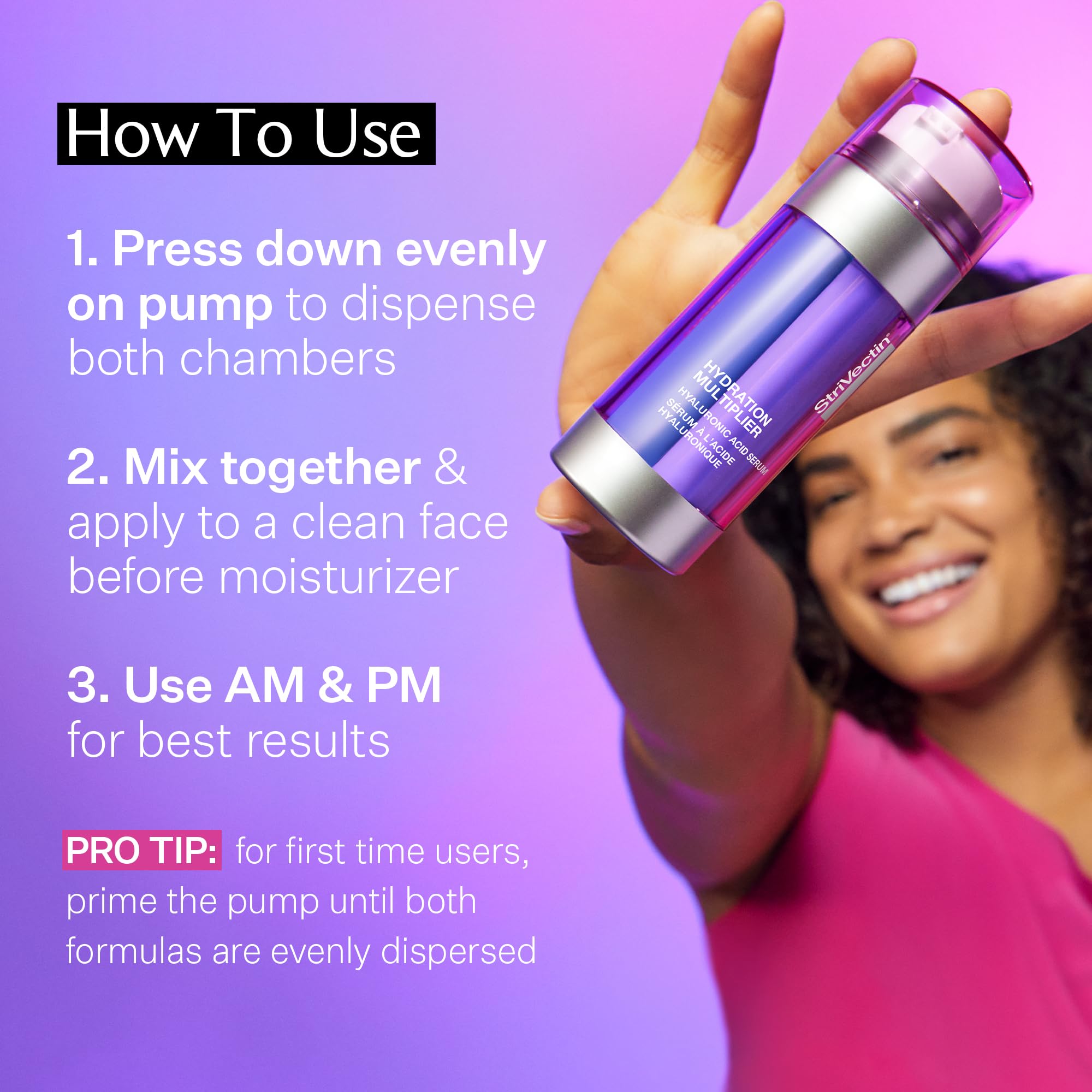 StriVectin routine shot featuring the two-phase hydration system.