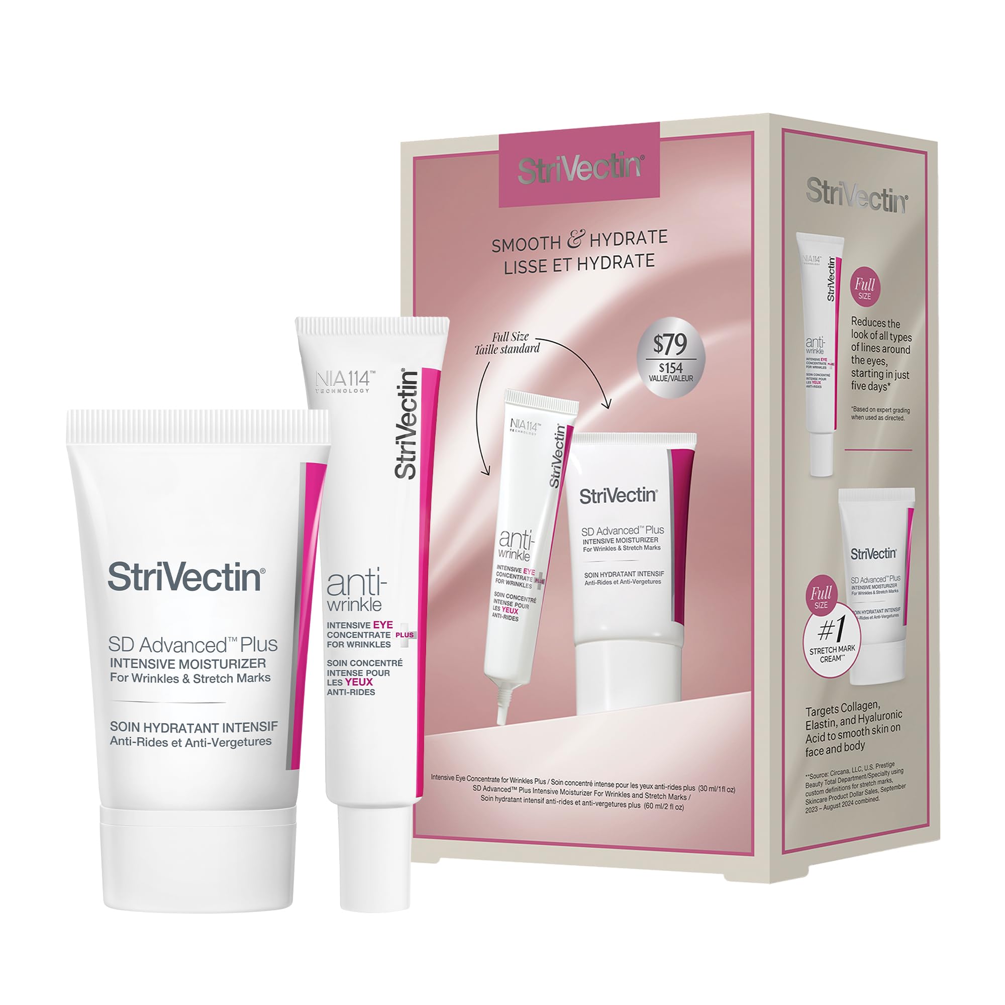 Close-up of StriVectin moisturizer texture on skin.