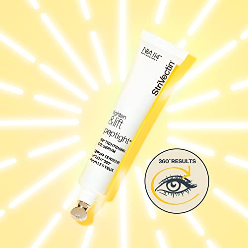 StriVectin Tighten 360 Eye Serum label close-up showing 1 fl oz size.