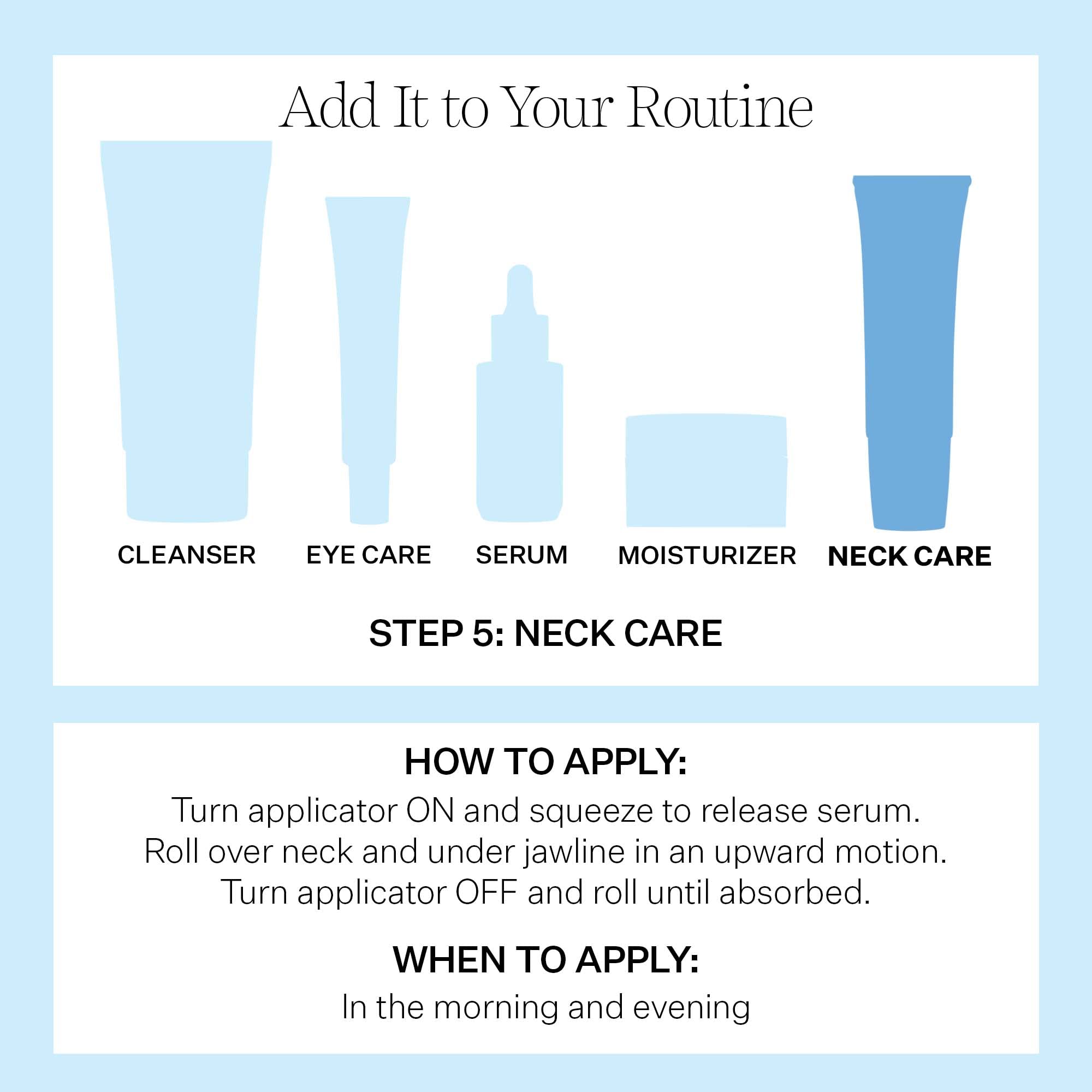Independent clinical testing badge on StriVectin neck serum packaging