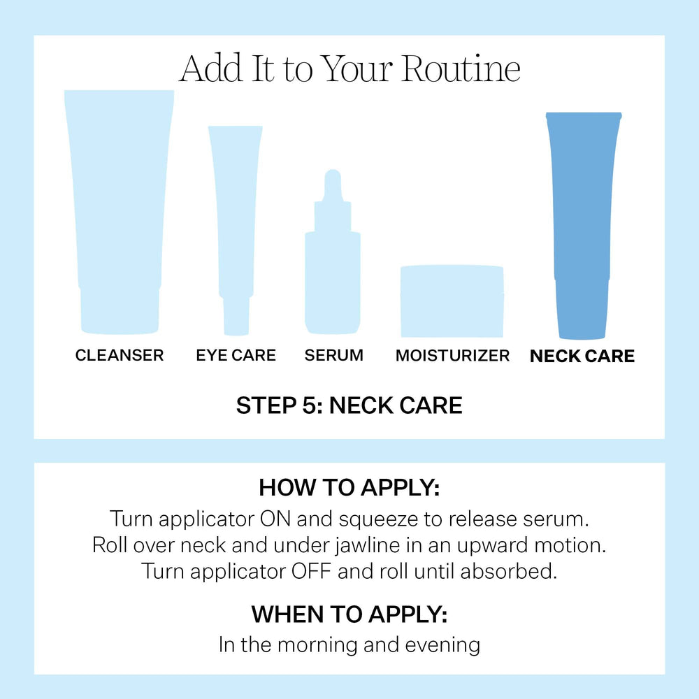 Independent clinical testing badge on StriVectin neck serum packaging
