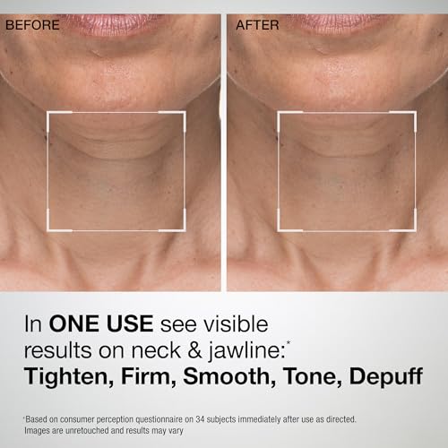 StriVectin TL Advanced: aplicación de mascarilla en cuello y mandíbula.