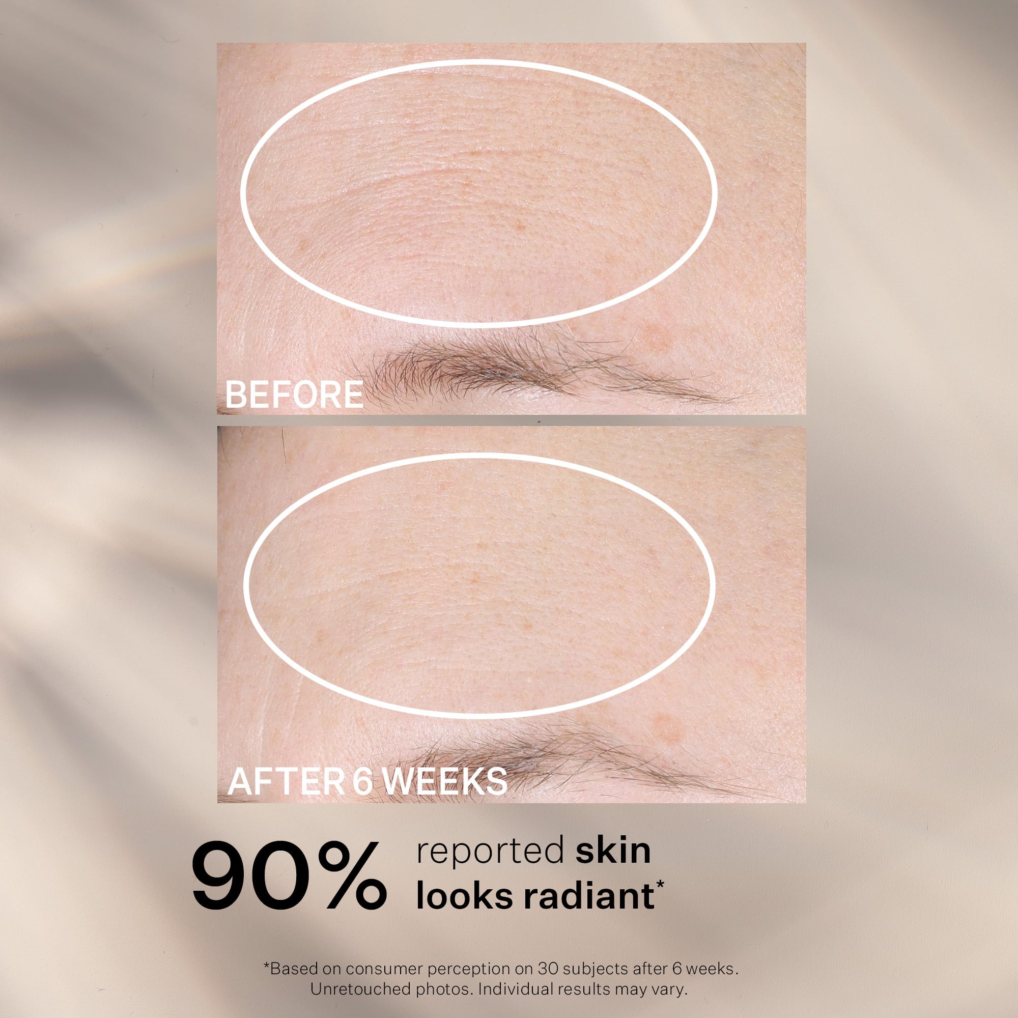 Vitamin C brightening effect implied by StriVectin product packaging.