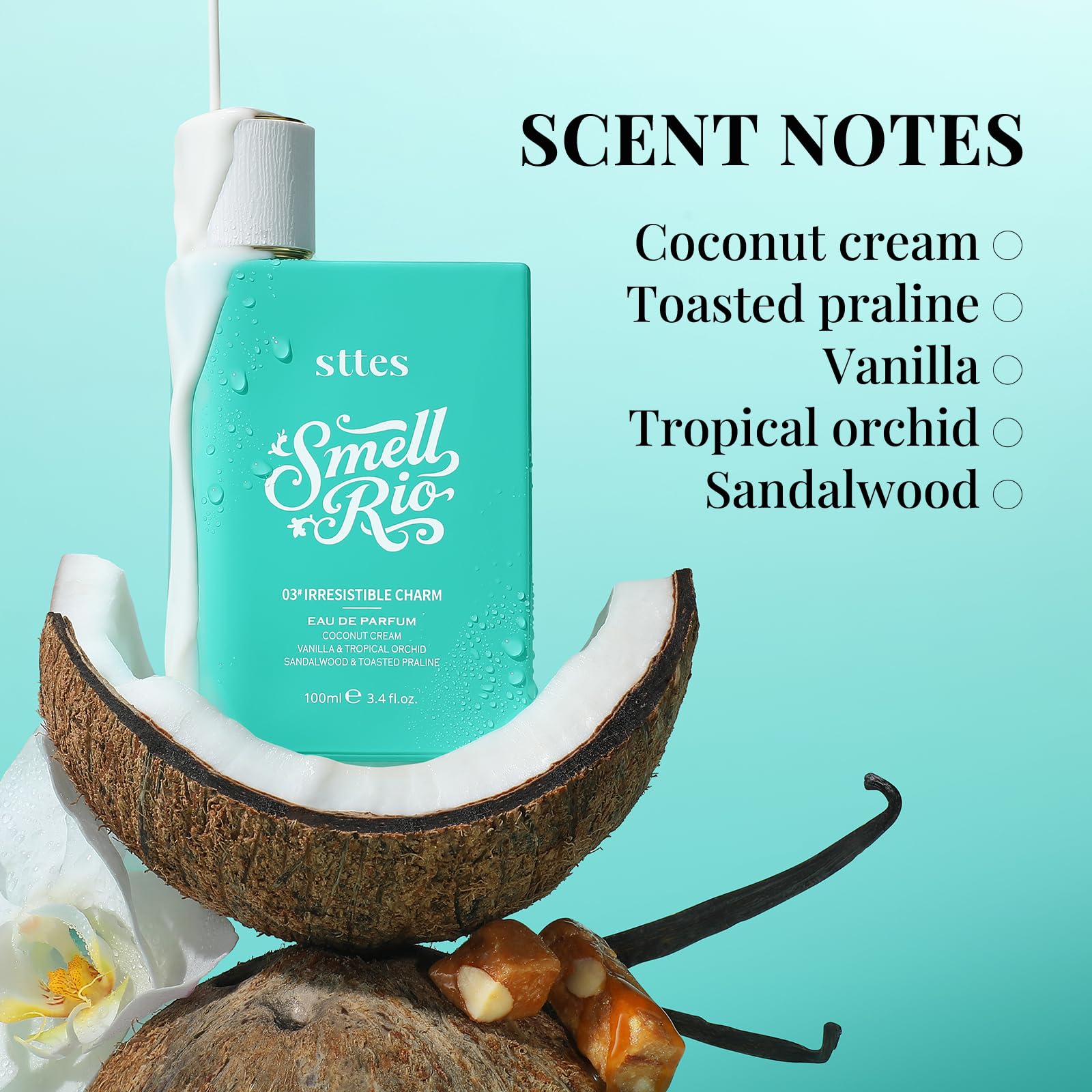 Sttes Smell Rio 03 toasted praline accent—rich gourmand touch