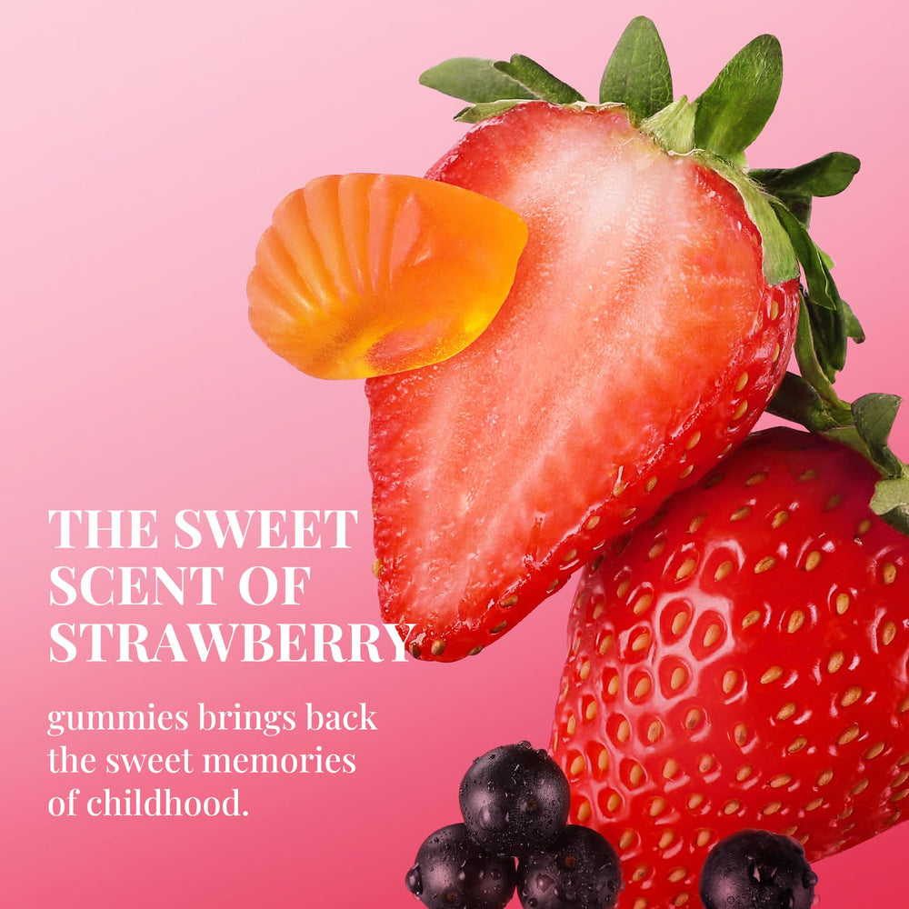 Sttes Smell Rio Perfume 606 bottle-cap, showcases premium packaging and long-lasting strawberry notes