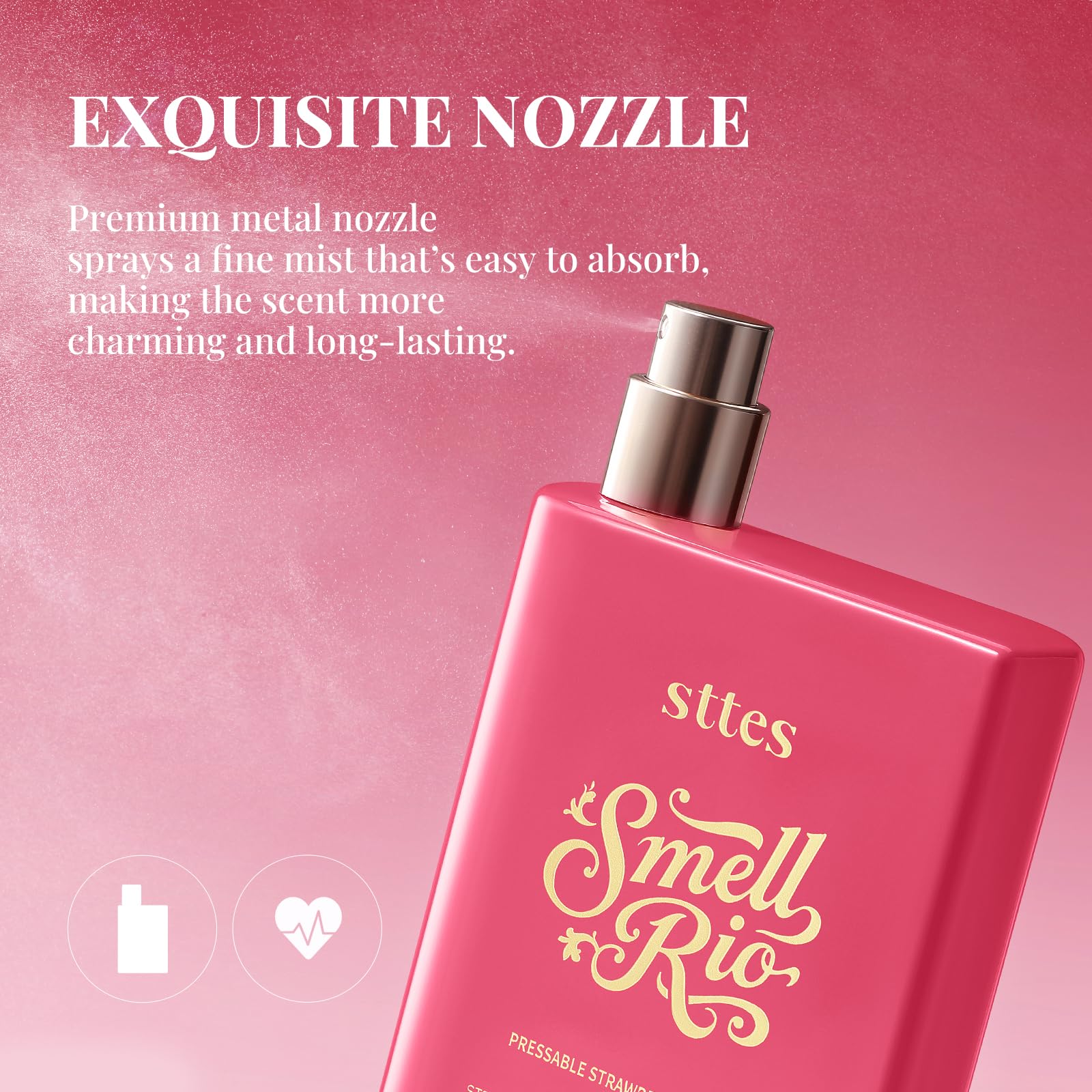Sttes Smell Rio Perfume 606 bottle-reflection, showcases rich amber tones and premium finish