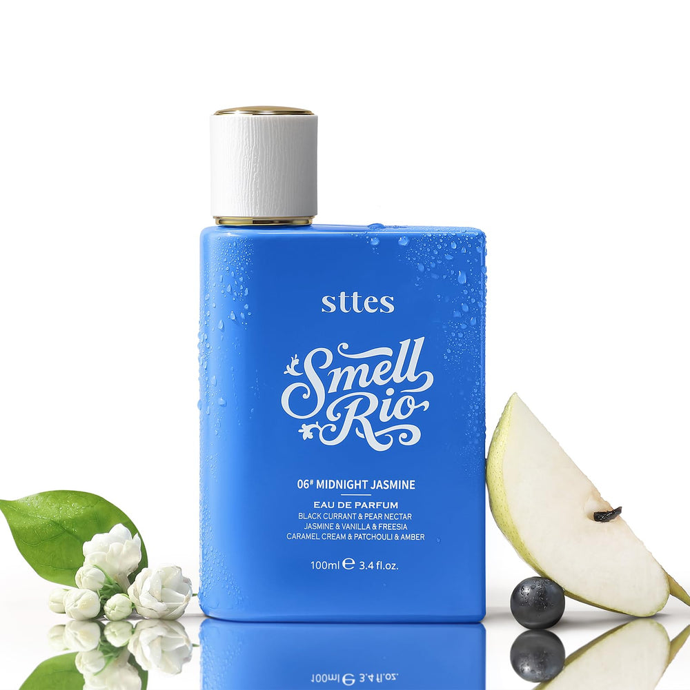 Stttes Smell Rio Midnight Jasmine bottle highlighting jasmine and vanilla for evening elegance