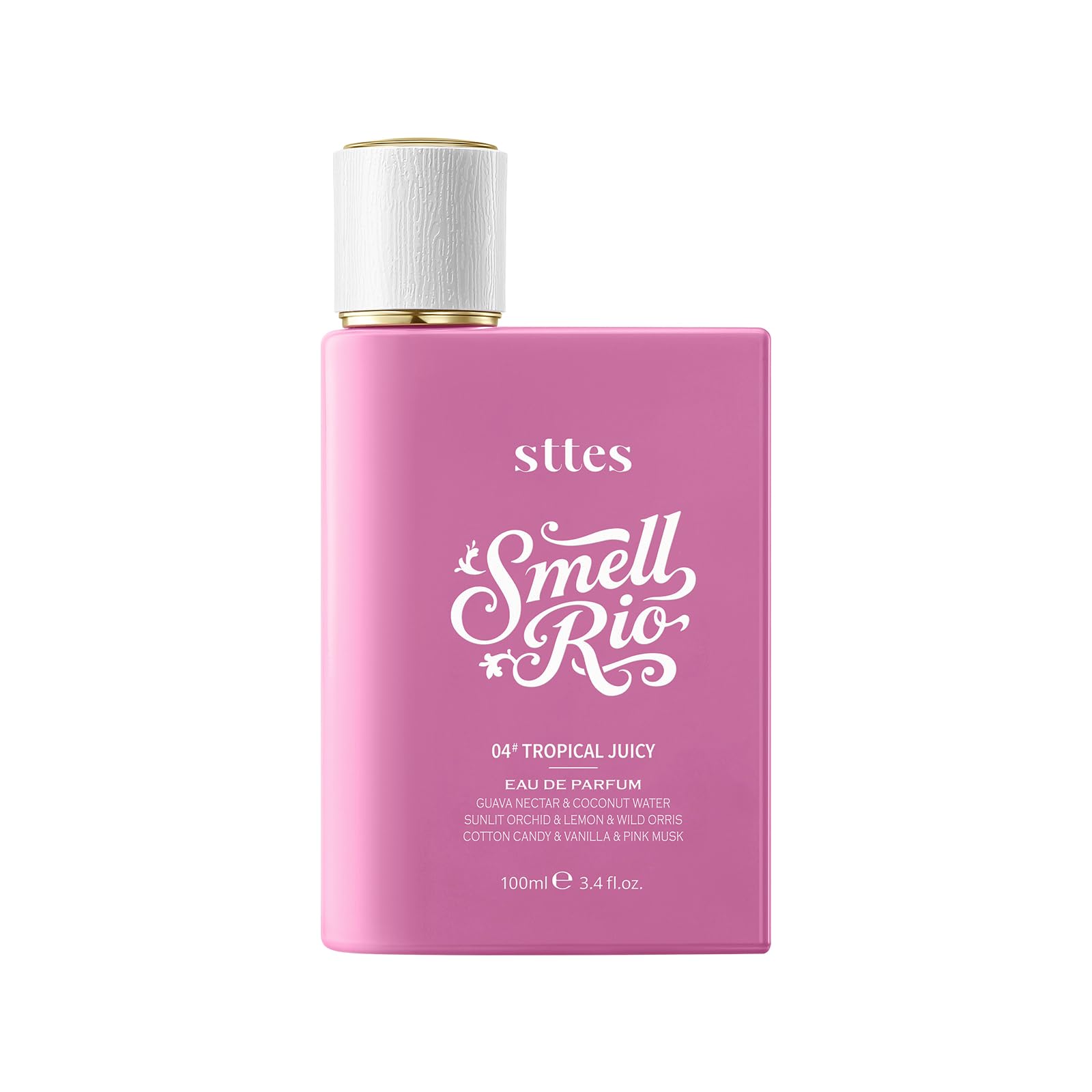 Stttes Smell Rio Perfume 04 spray action close-up demonstrates easy application for all-day freshness.