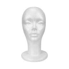 STUDIO LIMITED 11.4-inch styrofoam mannequin head for professional wig styling and display.